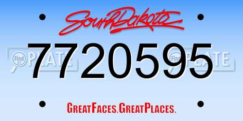 7720595 South Dakota License Plate