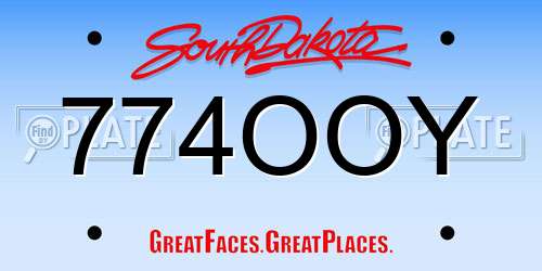 774OOY South Dakota License Plate