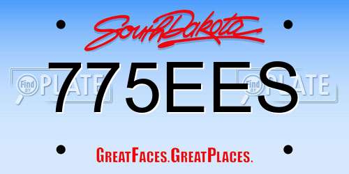 775EES South Dakota License Plate