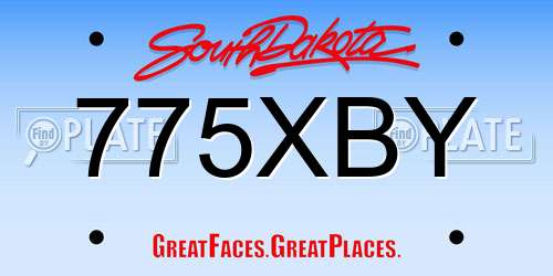 775XBY South Dakota License Plate
