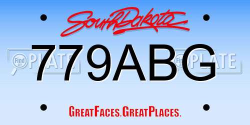 779ABG South Dakota License Plate