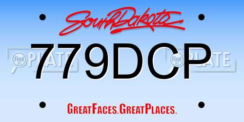 779DCP South Dakota License Plate