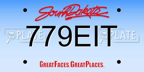 779EIT South Dakota License Plate