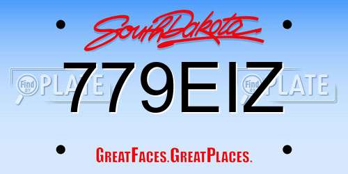 779EIZ South Dakota License Plate