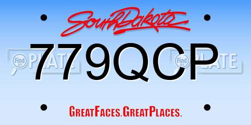 779QCP South Dakota License Plate