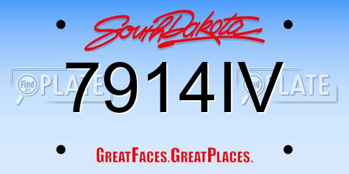 7914IV South Dakota License Plate