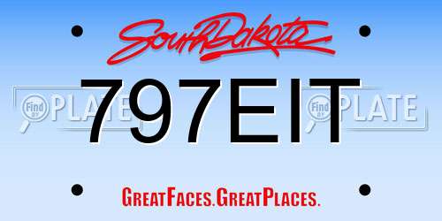 797EIT South Dakota License Plate