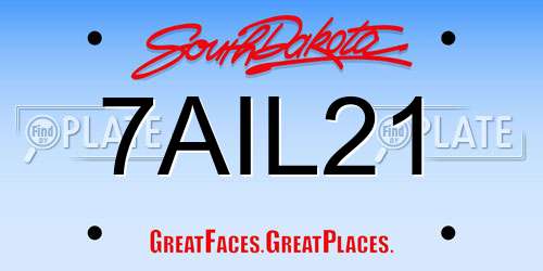 7AIL21 South Dakota License Plate