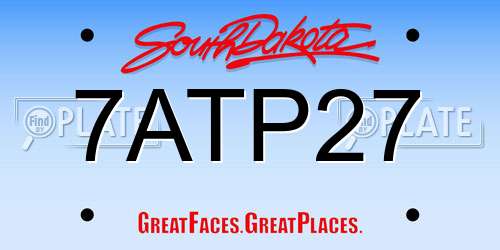 7ATP27 South Dakota License Plate