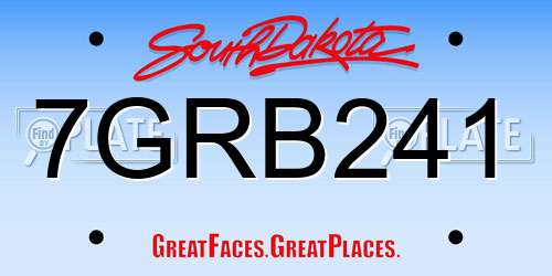7GRB241 South Dakota License Plate
