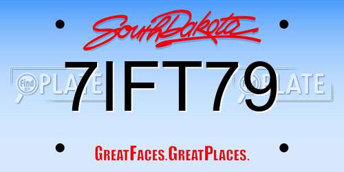 7IFT79 South Dakota License Plate