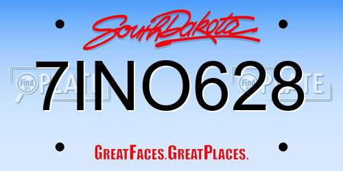 7INO628 South Dakota License Plate