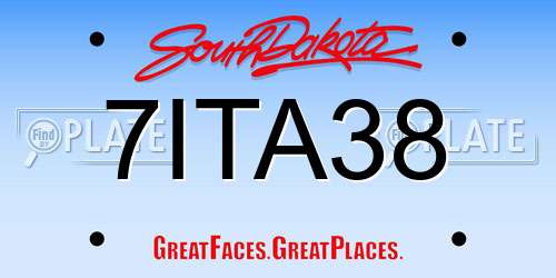 7ITA38 South Dakota License Plate