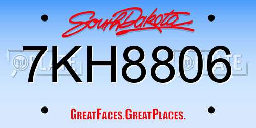 7KH8806 South Dakota License Plate