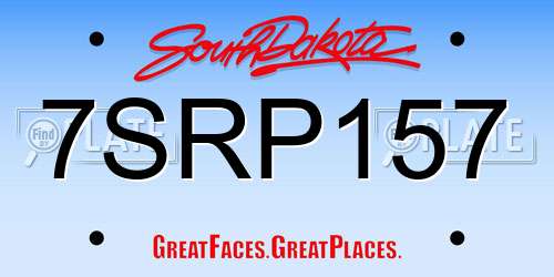 7SRP157 South Dakota License Plate