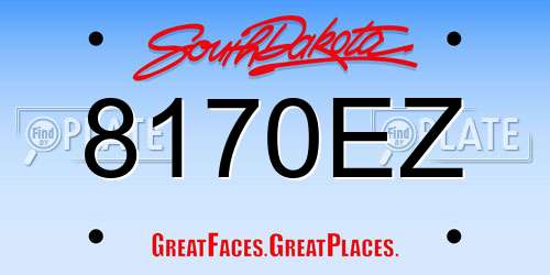 8170EZ South Dakota License Plate