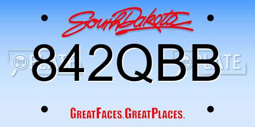 842QBB South Dakota License Plate