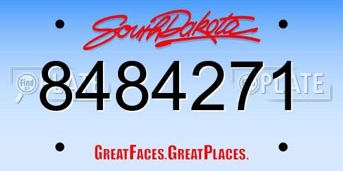 8484271 South Dakota License Plate