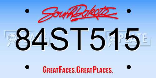 84ST515 South Dakota License Plate