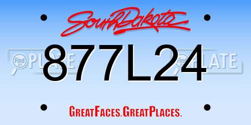 877L24 South Dakota License Plate