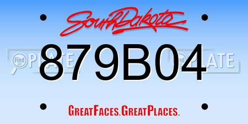 879B04 South Dakota License Plate
