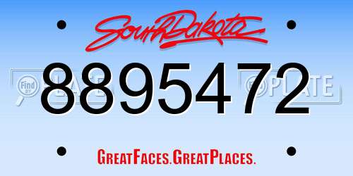 8895472 South Dakota License Plate
