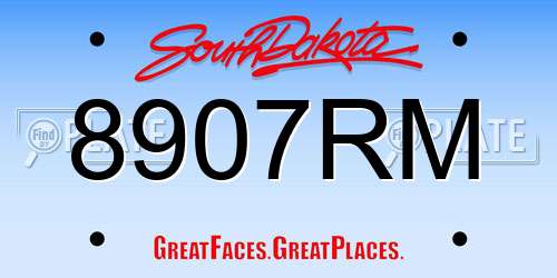 8907RM South Dakota License Plate