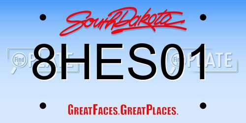 8HES01 South Dakota License Plate