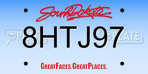 8HTJ97 South Dakota License Plate