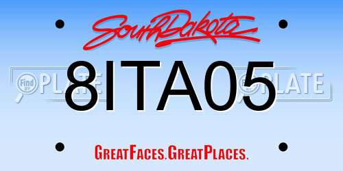 8ITA05 South Dakota License Plate