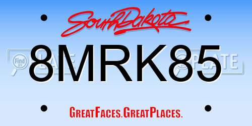 8MRK85 South Dakota License Plate