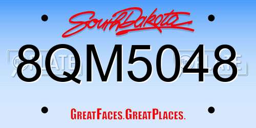 8QM5048 South Dakota License Plate