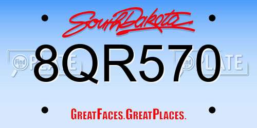 8QR570 South Dakota License Plate