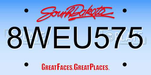 8WEU575 South Dakota License Plate