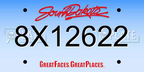 8X12622 South Dakota License Plate