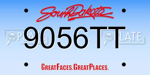 9056TT South Dakota License Plate