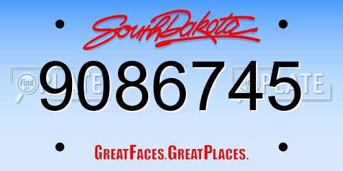 9086745 South Dakota License Plate