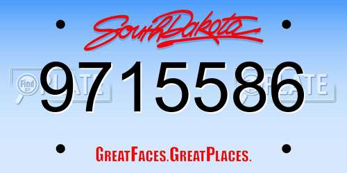 9715586 South Dakota License Plate