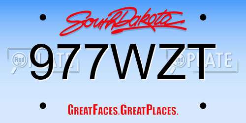 977WZT South Dakota License Plate