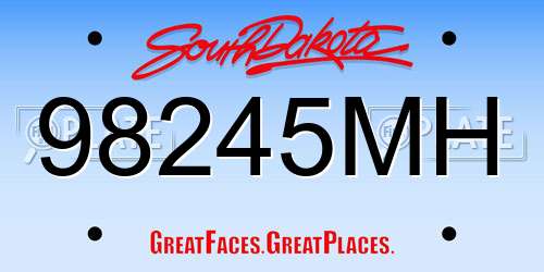 98245MH South Dakota License Plate