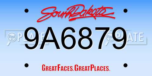 9A6879 South Dakota License Plate