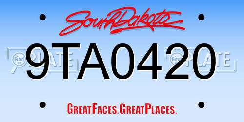 9TA0420 South Dakota License Plate