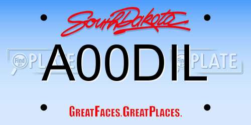A00DIL South Dakota License Plate