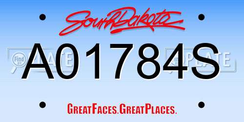 A01784S South Dakota License Plate