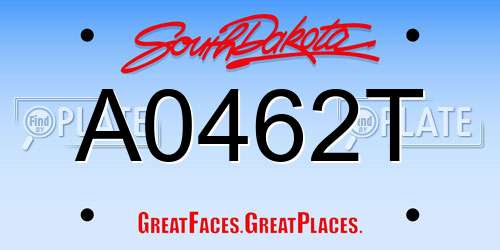 A0462T South Dakota License Plate