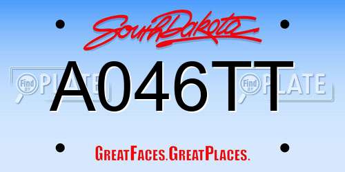 A046TT South Dakota License Plate