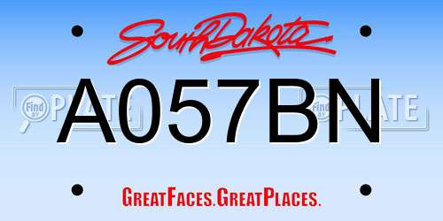 A057BN South Dakota License Plate
