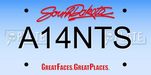 A14NTS South Dakota License Plate