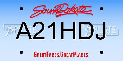 A21HDJ South Dakota License Plate