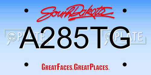 A285TG South Dakota License Plate